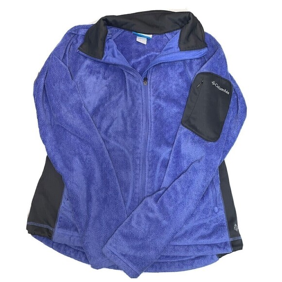 COLUMBIA Womens Fleece‎ Jacket Size Large Blue - Picture 1 of 8